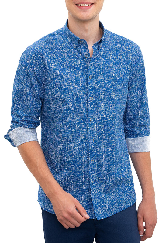 фото Рубашка мужская u.s. polo assn. g081gl0040mace синяя 48