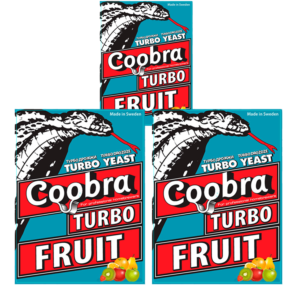 Дрожжи для фруктовых браг COOBRA Fruit 40 г., набор 3 штук.