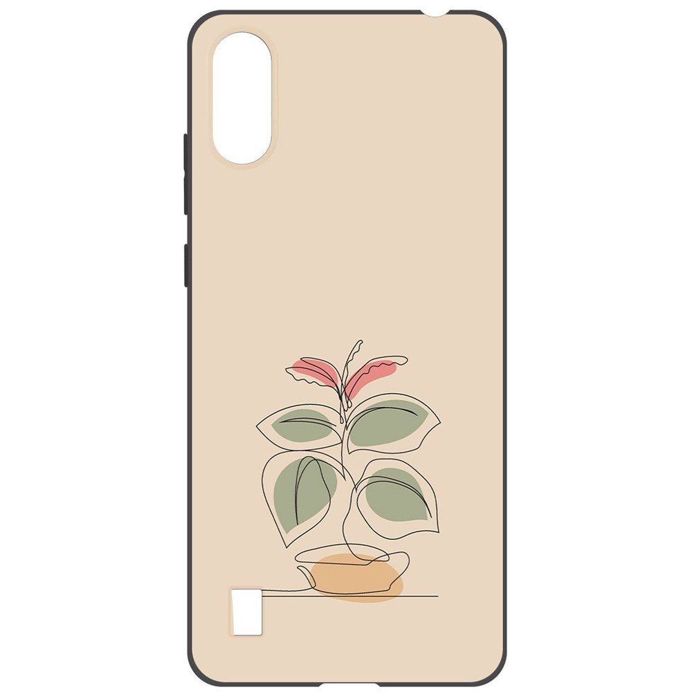

Чехол-накладка Krutoff Soft Case Цветок для ZTE Blade A5 (2020) черный