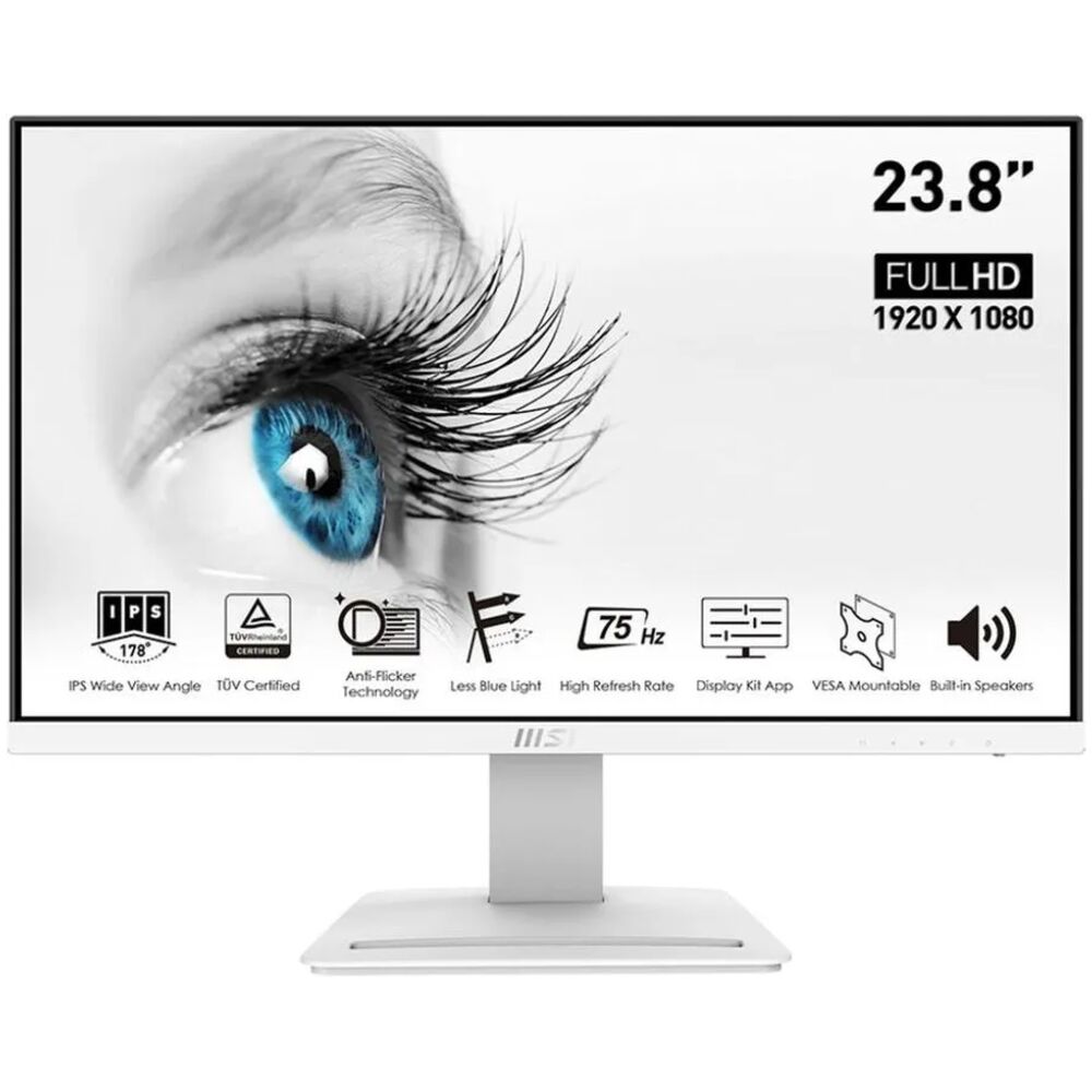 

24" Монитор MSI Pro MP243W 379173 белый 75Hz 1920x1080 IPS, PRO MP243W
