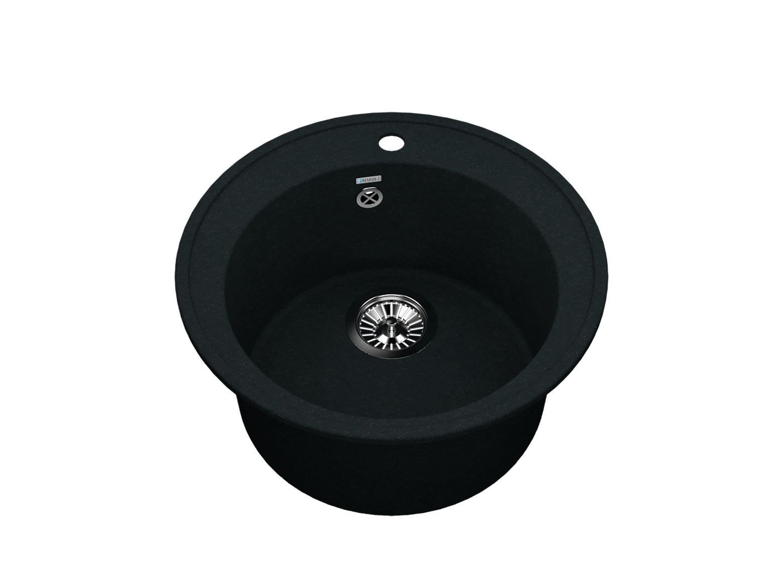фото Кухонная мойка marble vm102 обсидиан