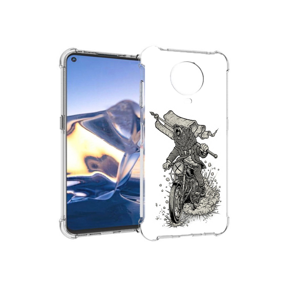 

Чехол MyPads Tocco для Nokia G10 медведь на мотоцикле (PT171673.98.467), Tocco