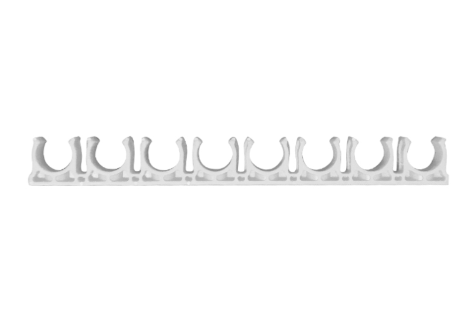 фото Гребенка из клипс fedast для труб диаметром 16 мм (белый, 10 мест, 60 шт/уп)