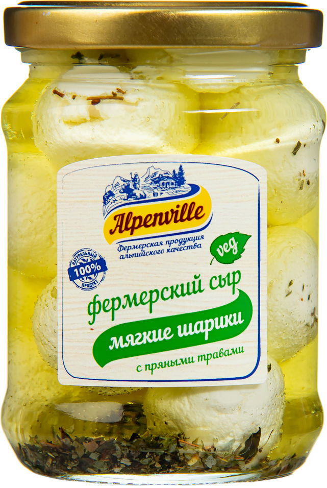 

Сыр мягкий Alpenville Фермерский с пряными травами 30% 270 г