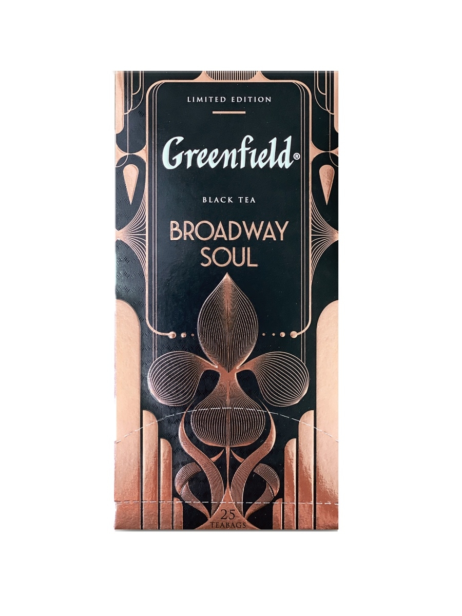 фото Чай черный greenfield broadway soul в пакетиках 1,5 г х 25 шт