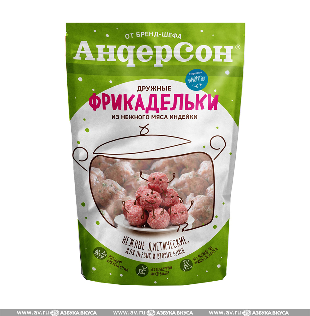 

Фрикадельки из индюшатины Андерсон замороженные 350 г