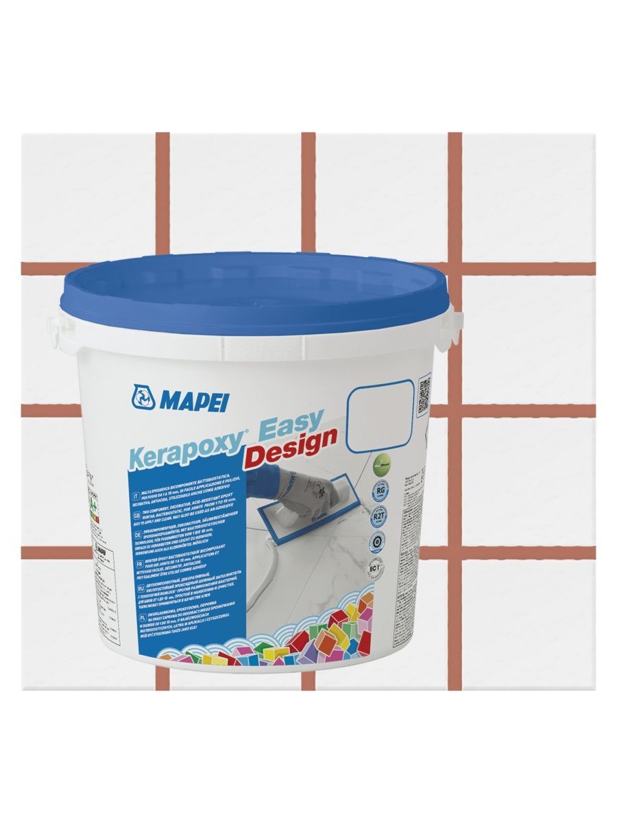 Эпоксидная затирка MAPEI Kerapoxy Easy Design № 145 Cиена, 3 кг затирка ная эпоксидная kerabellezza design к280 шифер серый 1 кг