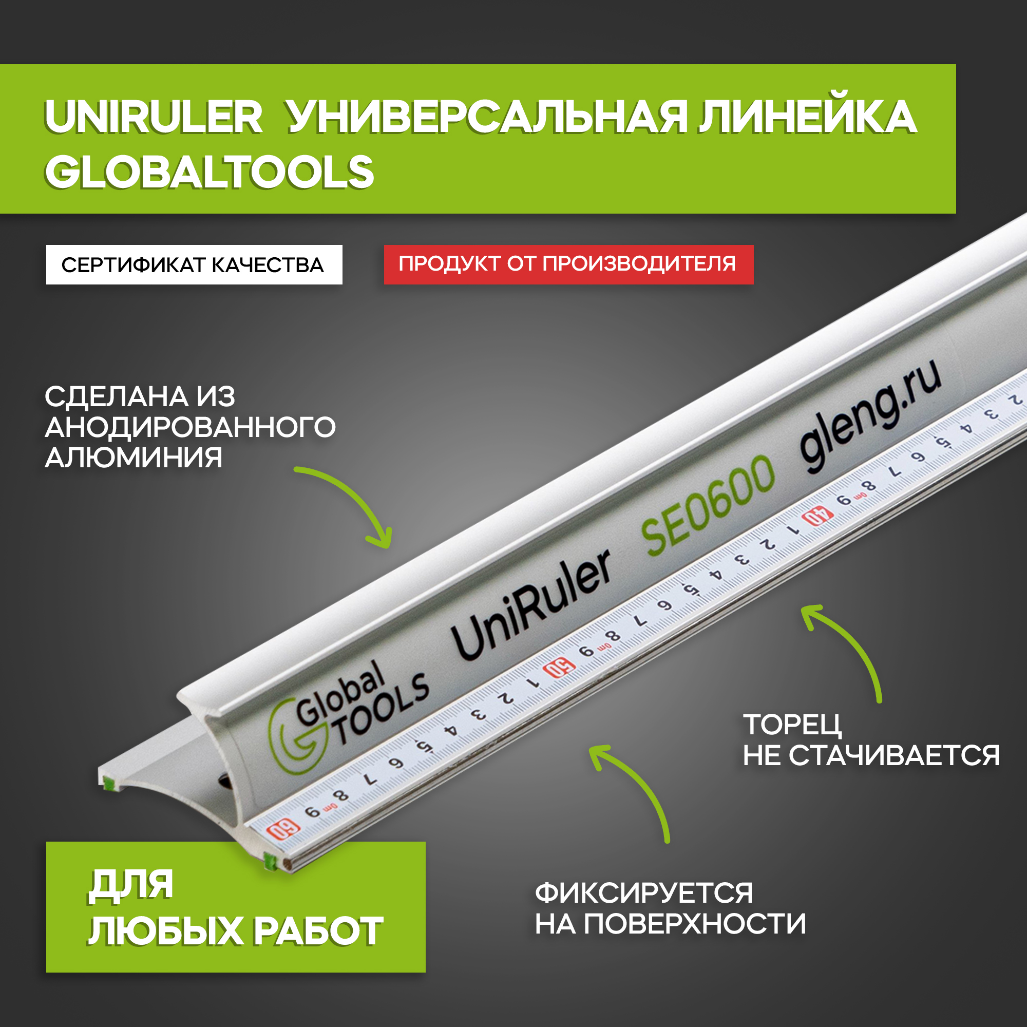 Globaltools. Универсальная линейка. Многофункциональная линейка.