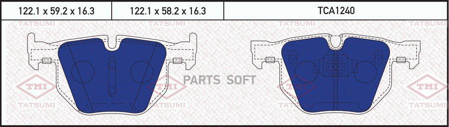 

Колодки дисковые задние BMW X5(E70,F15,F85)/ X6(E71,E72,F16,F86) 06> TCA1240
