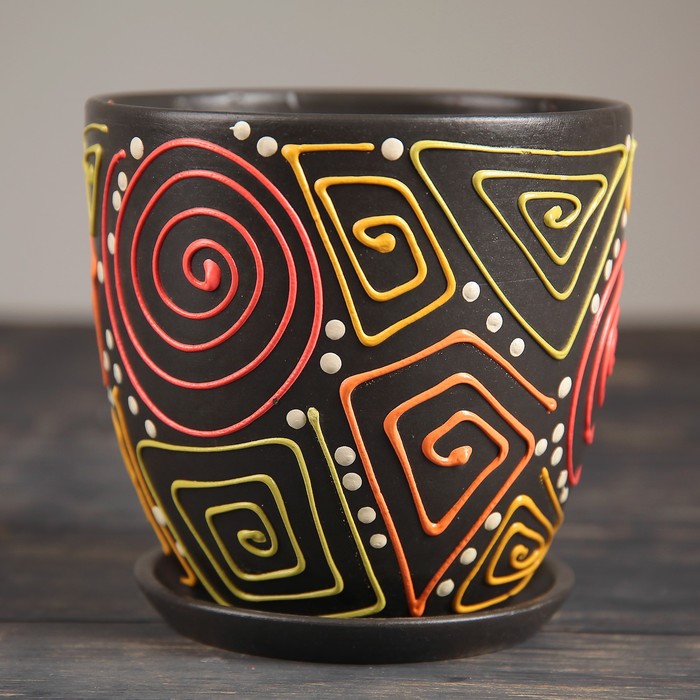 

Цветочный горшок Радуга № 4 высокий овал 3269889 2,6 л черный 1 шт., Разноцветный, Радуга № 4 высокий овал