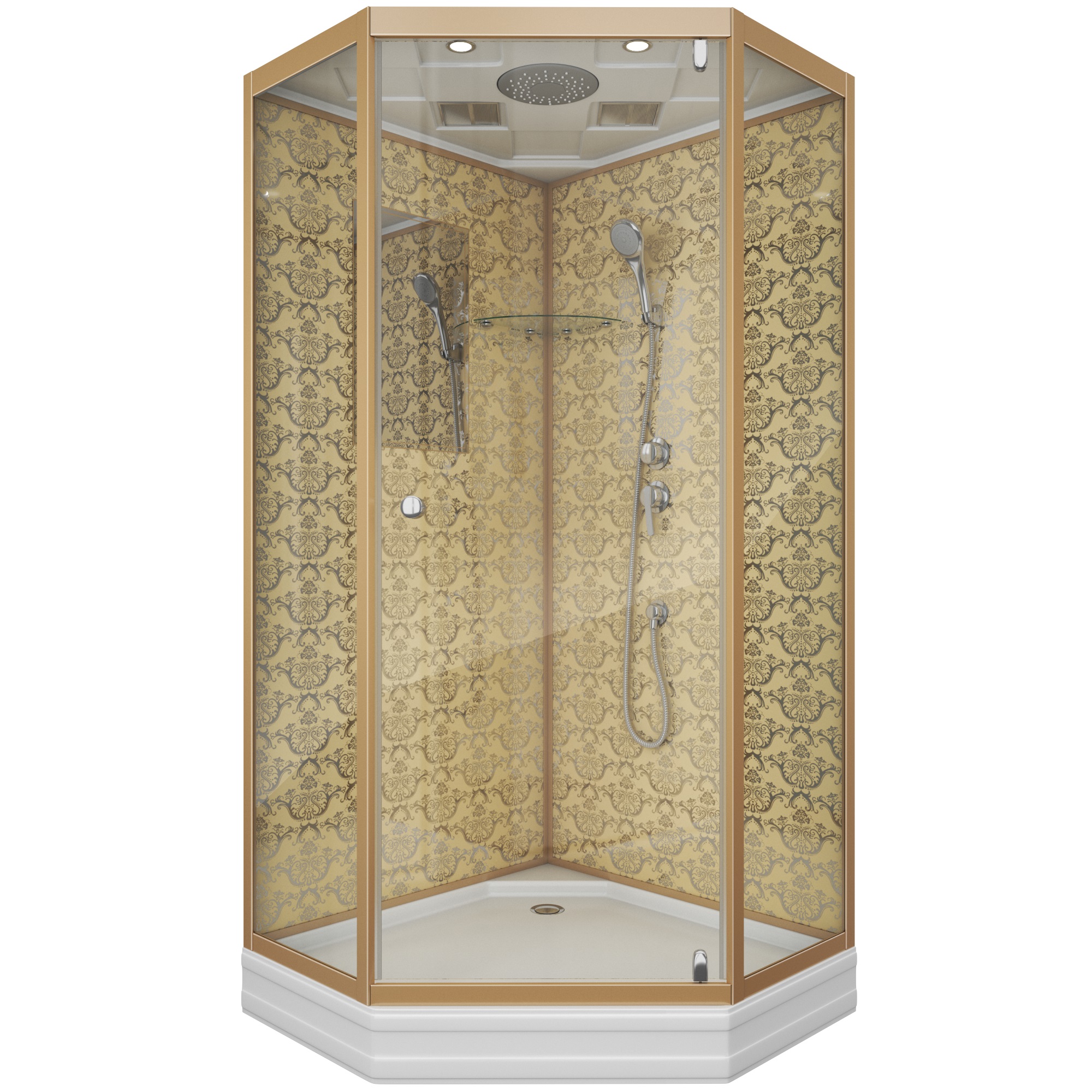

Душевая кабина Luxe 90x90 (прозрачное стекло) золото Niagara NG-7701DG