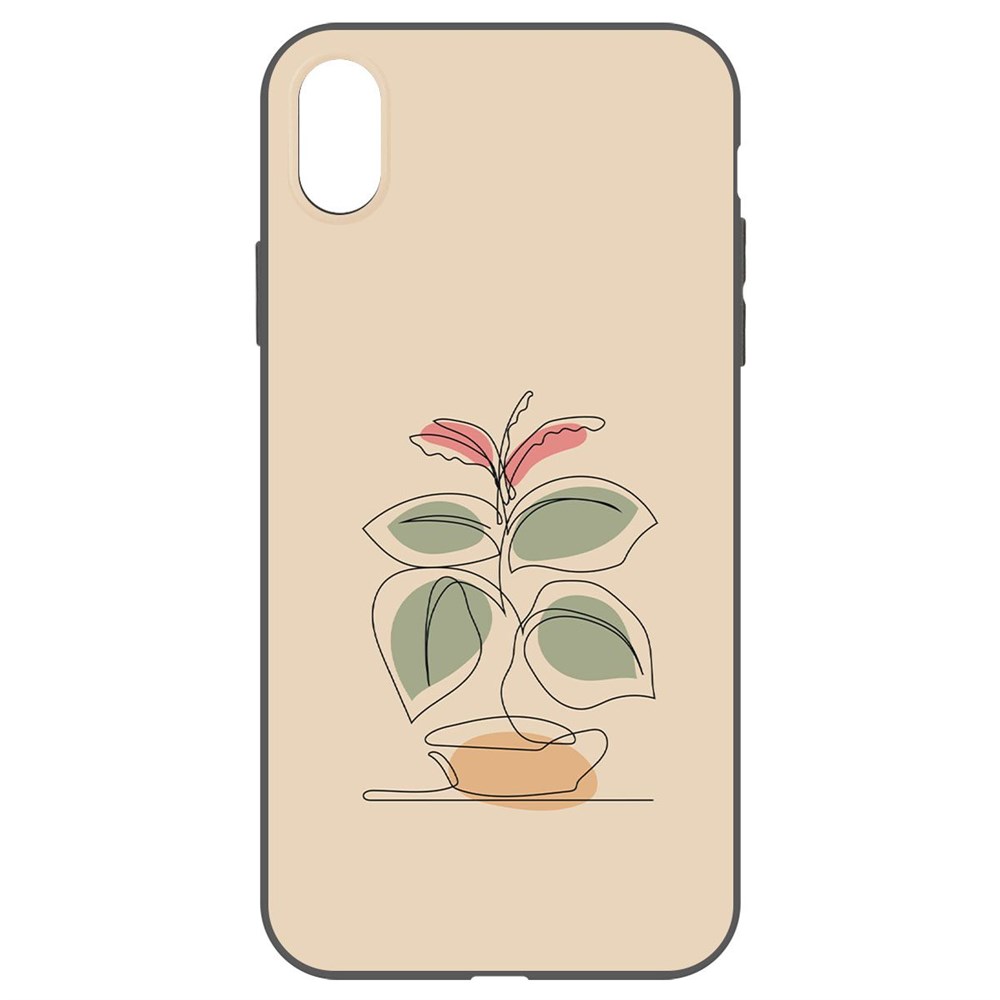 

Чехол-накладка Krutoff Soft Case Цветок для iPhone XR черный
