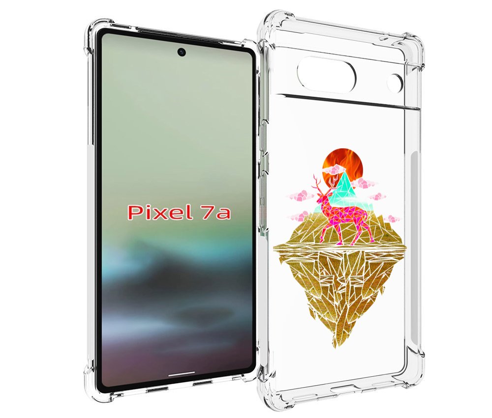 

Чехол MyPads розовый олень абстракция для Google Pixel 7A, Tocco