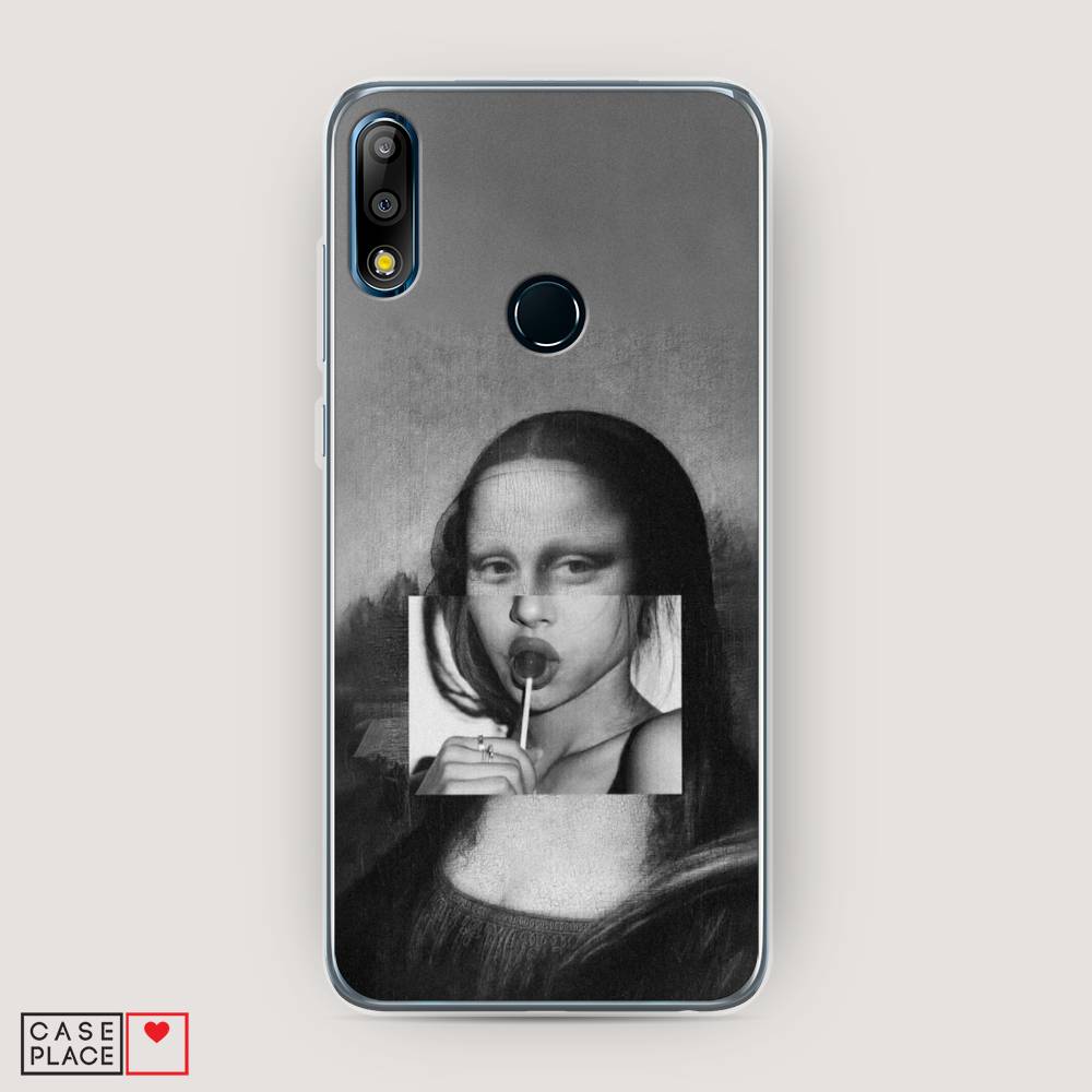 фото Чехол awog "mona lisa sucking lollipop" для asus zenfone max pro (m2) zb631kl