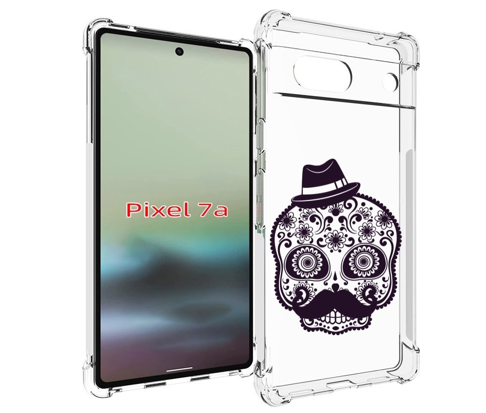 

Чехол MyPads разрисованный скелет для Google Pixel 7A, Tocco