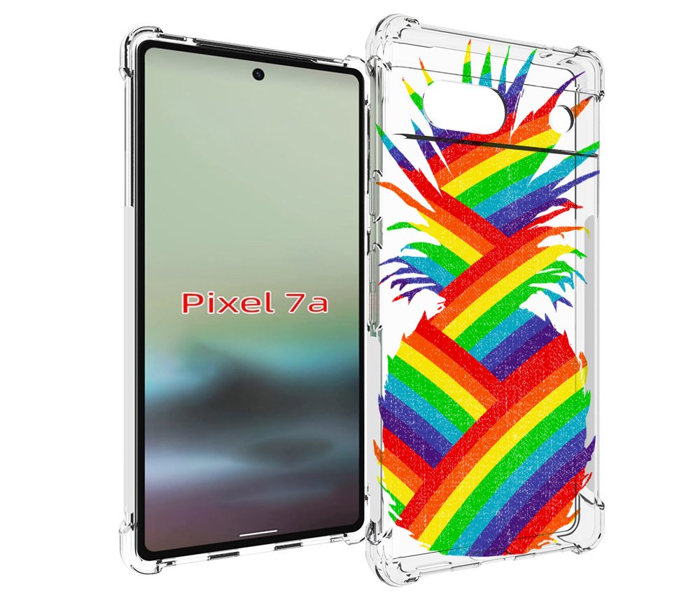 

Чехол MyPads радужный ананас для Google Pixel 7A, Tocco