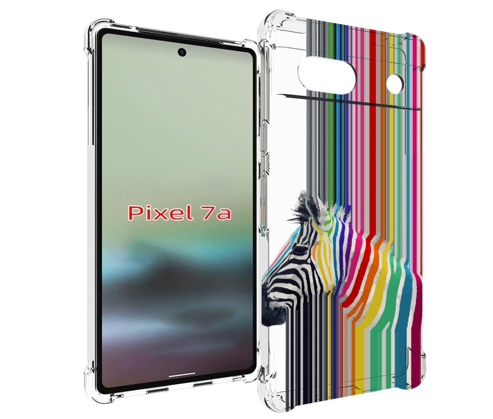 

Чехол MyPads радужная зебра для Google Pixel 7A, Tocco