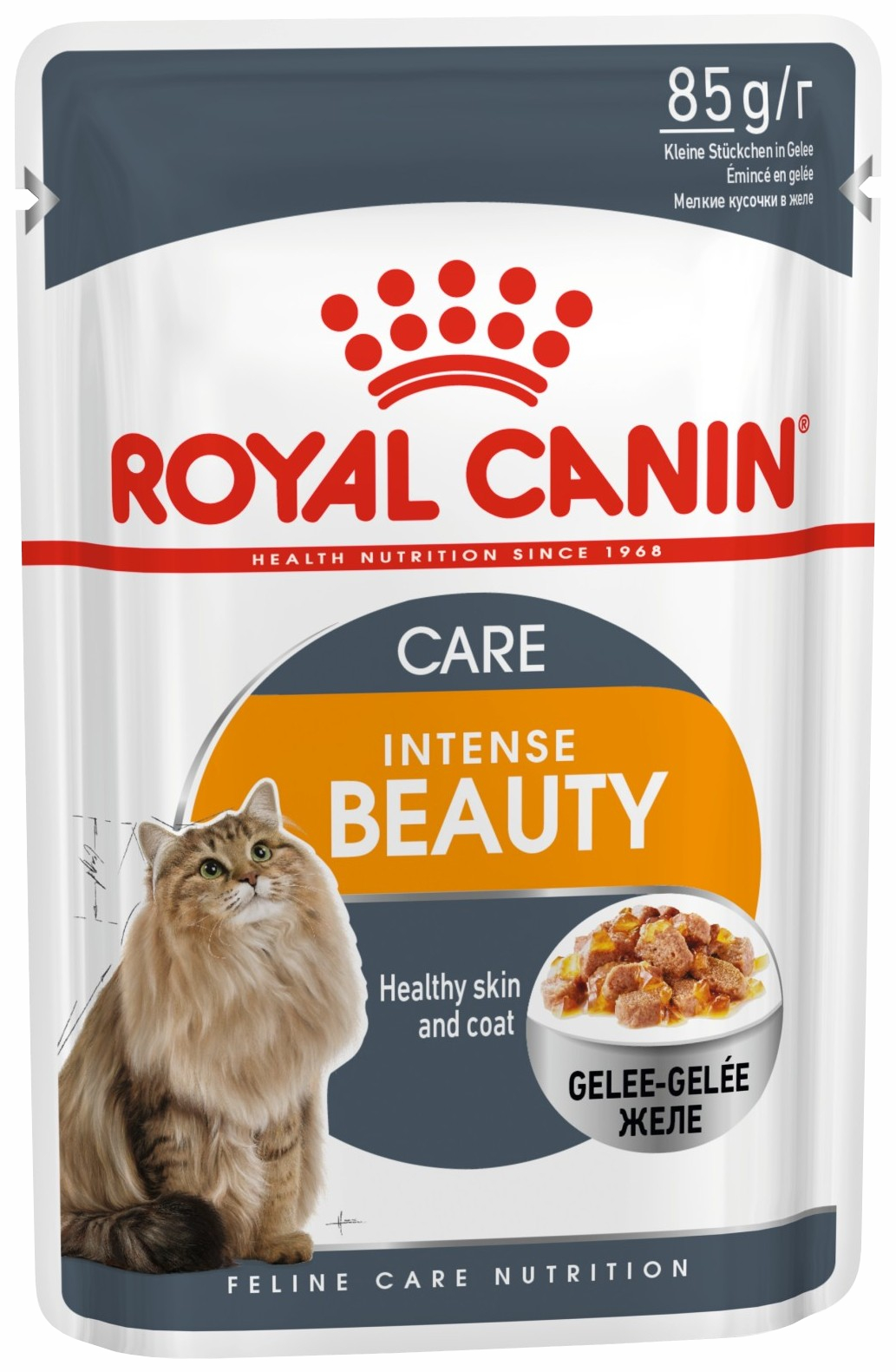 Влажный корм для кошек Royal Canin Intense Beauty, мясо, для кожи и шерсти, 24шт по 85г