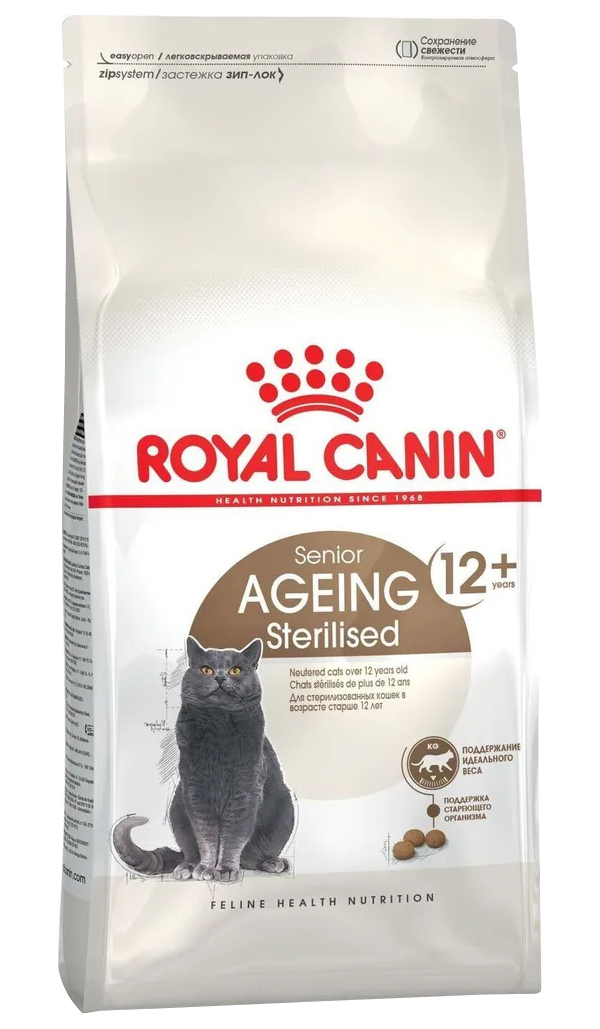 фото Сухой корм для кошек royal canin sterilised +12 стерилизованных птица4 кг