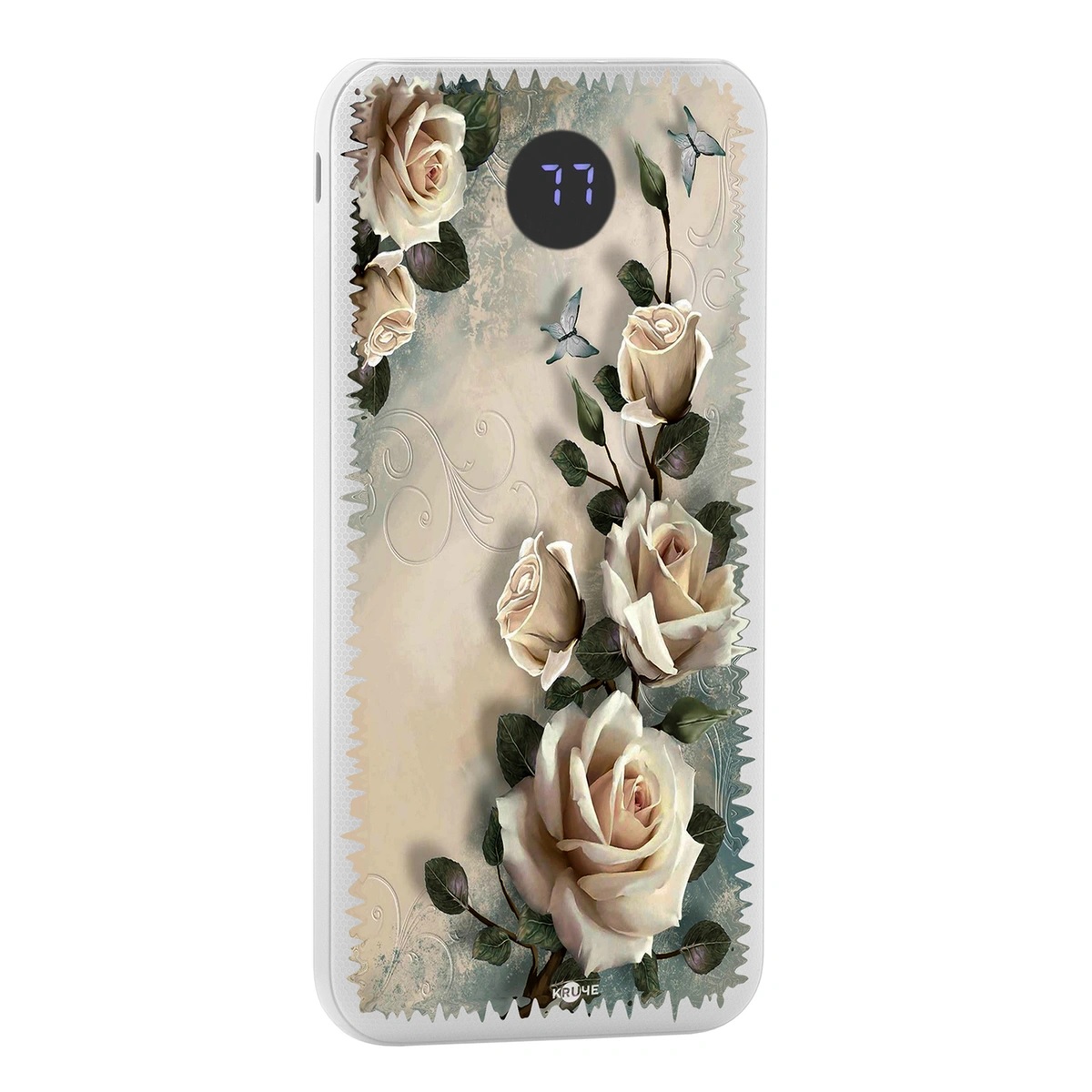 

Внешний аккумулятор / Power Bank 10000 mAh КRUЧЕ Print Белые розы, Print