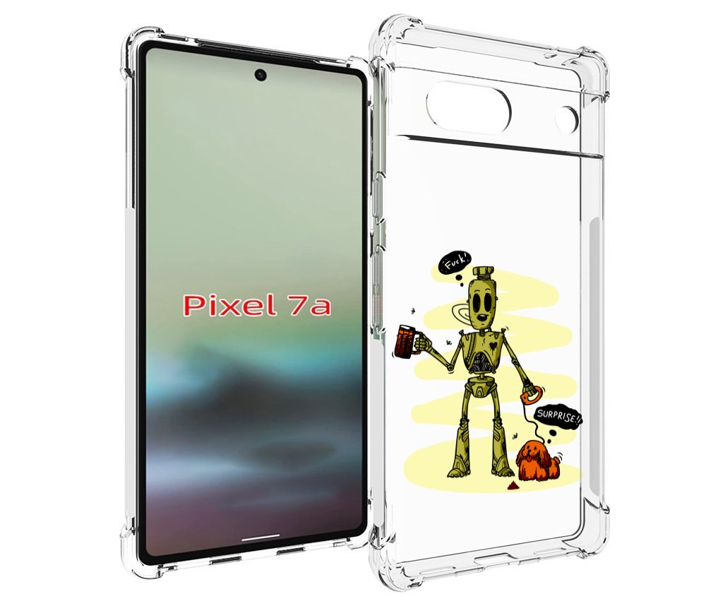 

Чехол MyPads прикольный робот для Google Pixel 7A, Tocco