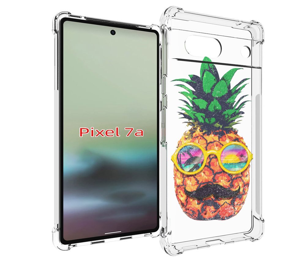 

Чехол MyPads прикольный ананас с лицом для Google Pixel 7A, Tocco