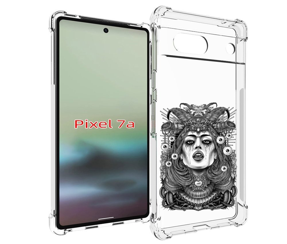 

Чехол MyPads портрет девушки черно белый для Google Pixel 7A, Tocco