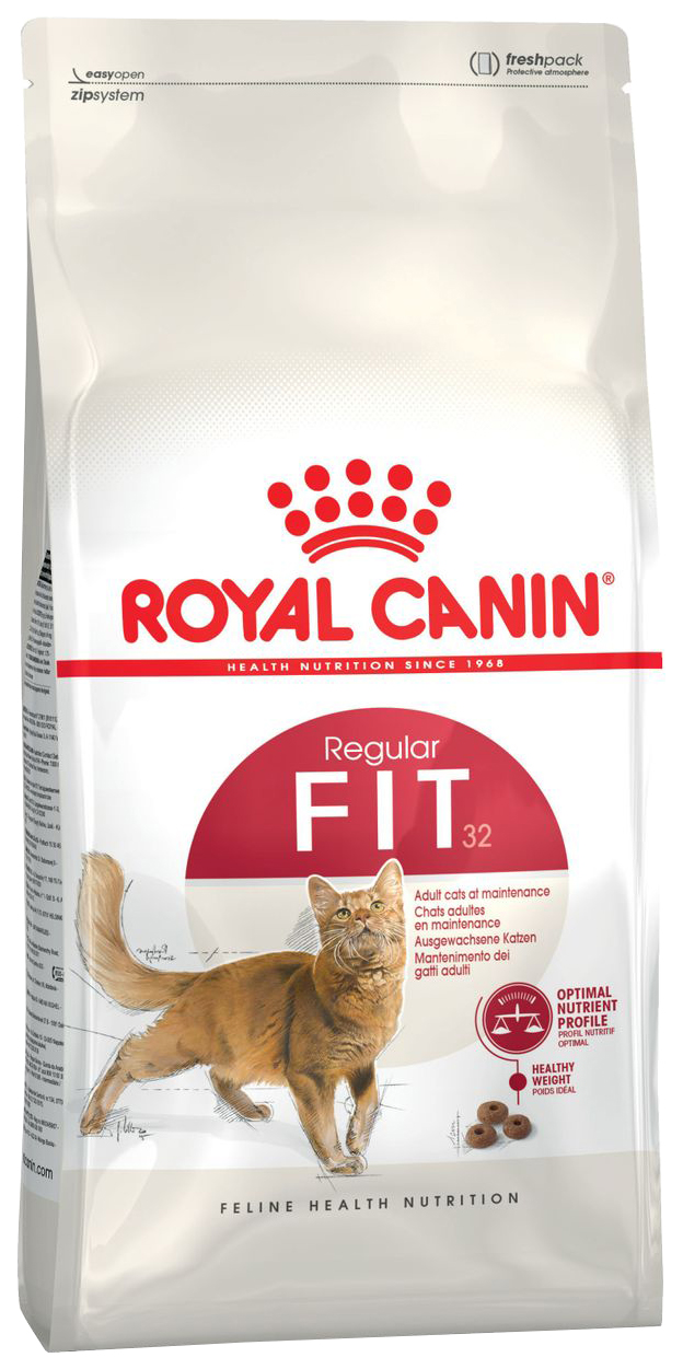 фото Сухой корм для кошек royal canin fit с умеренной активностью птица 4 кг