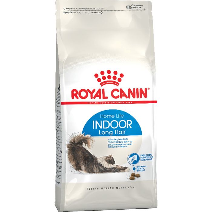 фото Сухой корм rc indoor long hair для домашних длинношерстных кошек, 2 кг nobrand