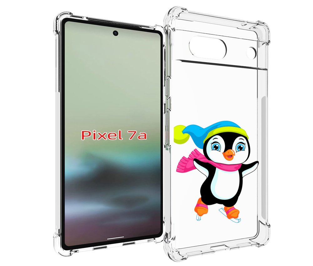 

Чехол MyPads пингвин на коньках для Google Pixel 7A, Tocco