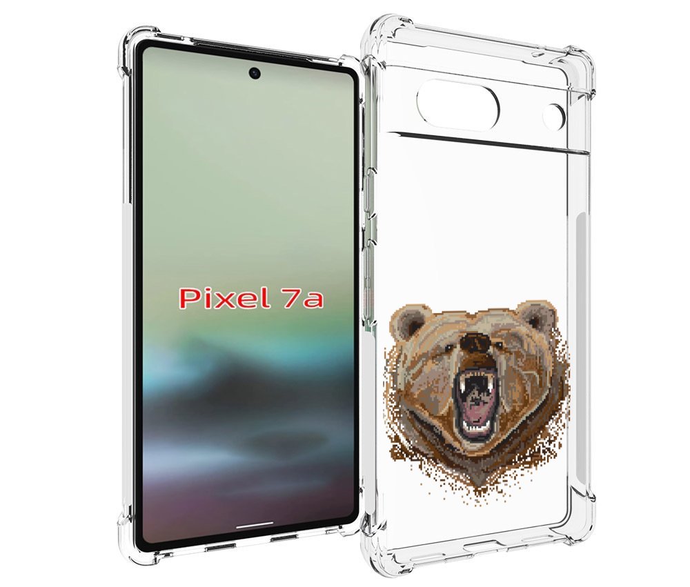 

Чехол MyPads пиксельный медведь для Google Pixel 7A, Tocco