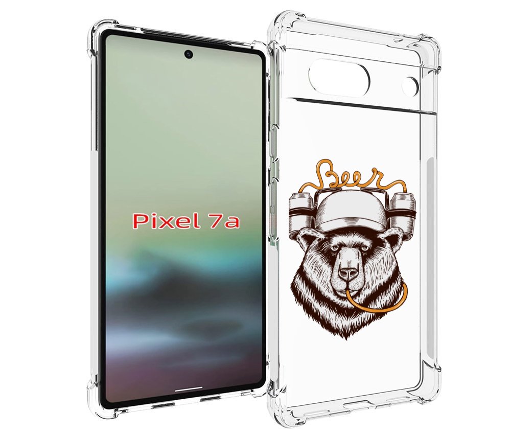 

Чехол MyPads пивной медведь для Google Pixel 7A, Tocco