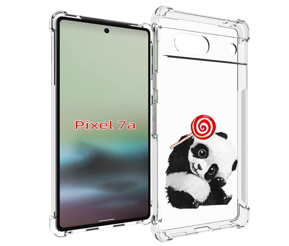 

Чехол MyPads панда с леденцом для Google Pixel 7A, Tocco