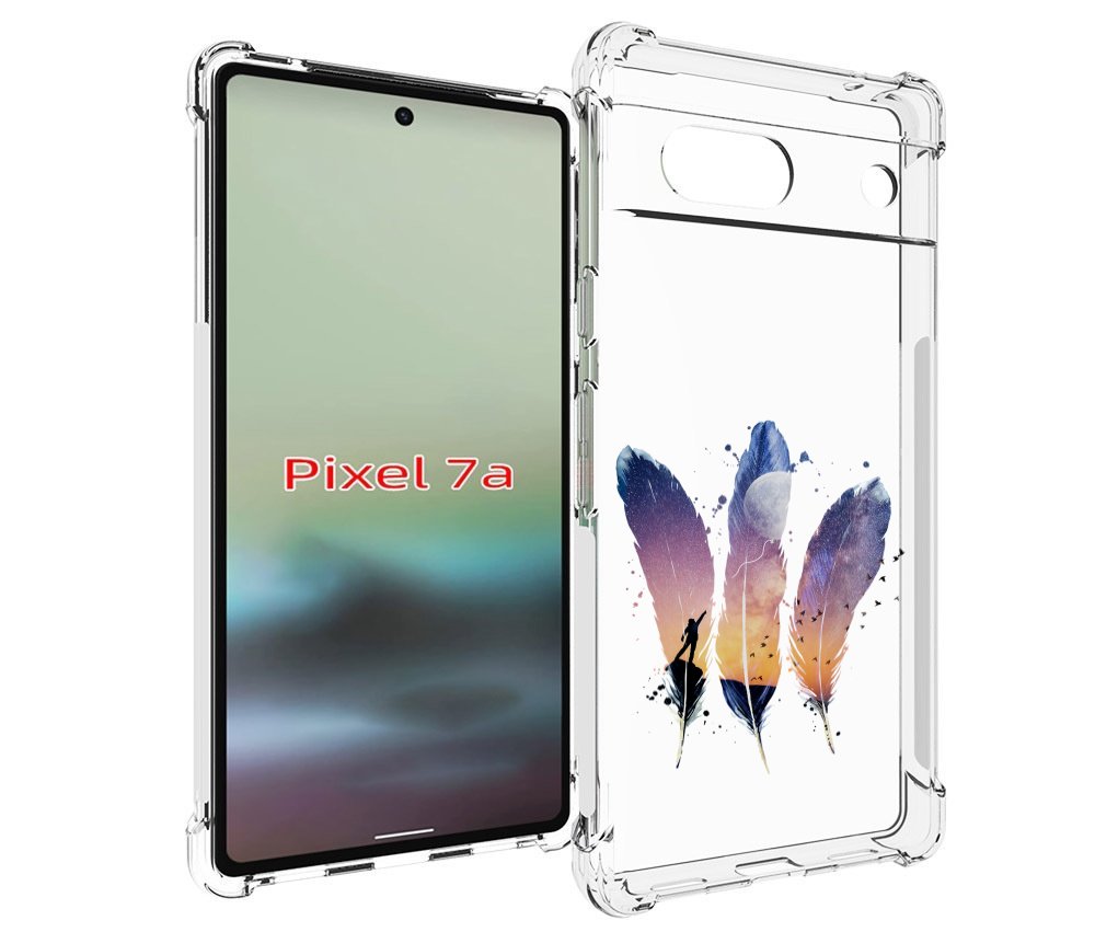 

Чехол MyPads небесные перья для Google Pixel 7A, Tocco