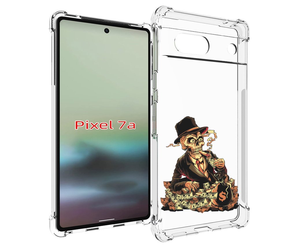 

Чехол MyPads нарисованный череп с сигаретой для Google Pixel 7A, Tocco