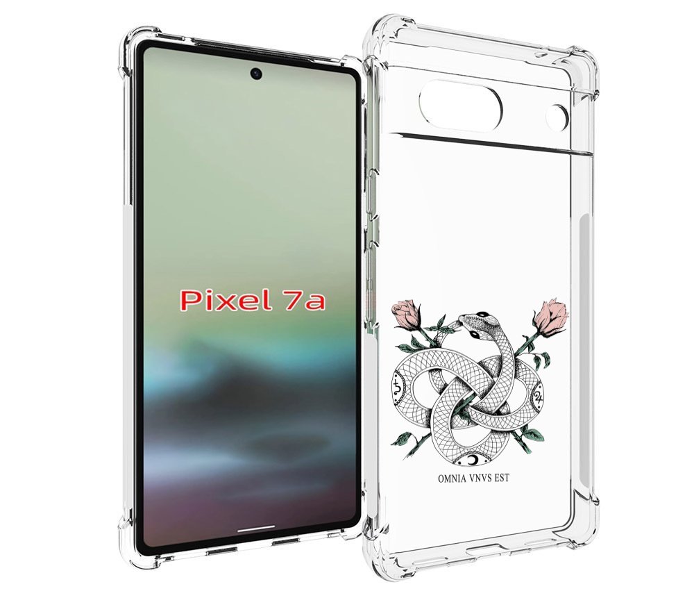 

Чехол MyPads нарисованная змея абстракция для Google Pixel 7A, Tocco