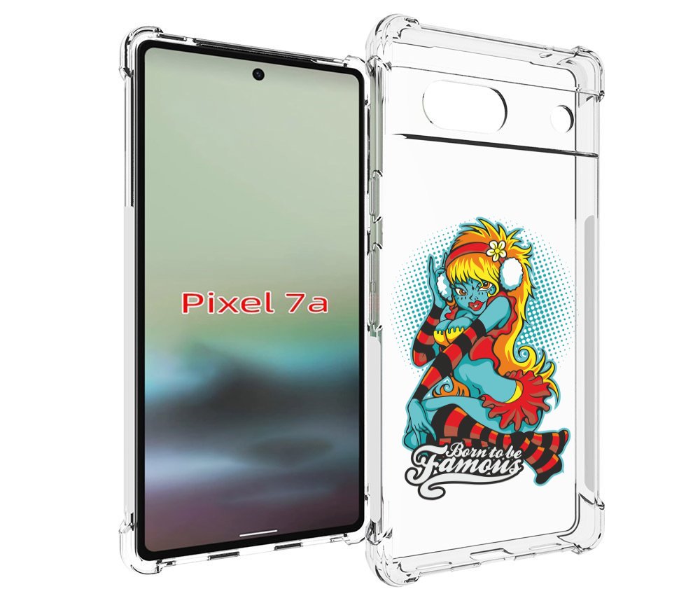

Чехол MyPads нарисованная девушка в наушниках для Google Pixel 7A, Tocco