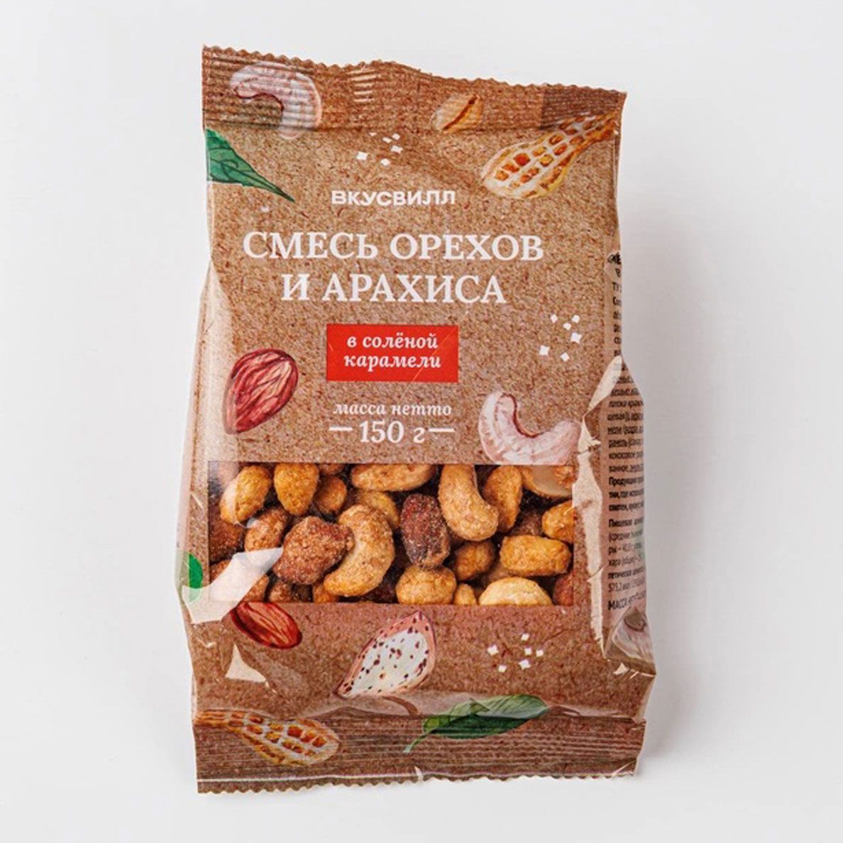 

Ореховая смесь ВкусВилл в соленой карамели 150 г