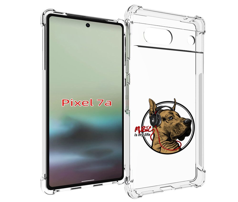

Чехол MyPads музыкальная собака для Google Pixel 7A, Tocco