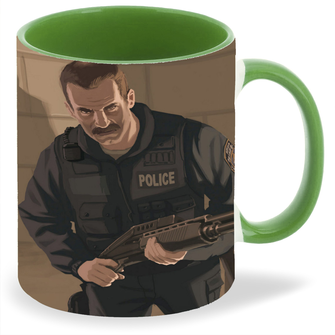 

Кружка CoolPodarok grand theft auto 4 Полицейские, grand theft auto 4 Полицейские