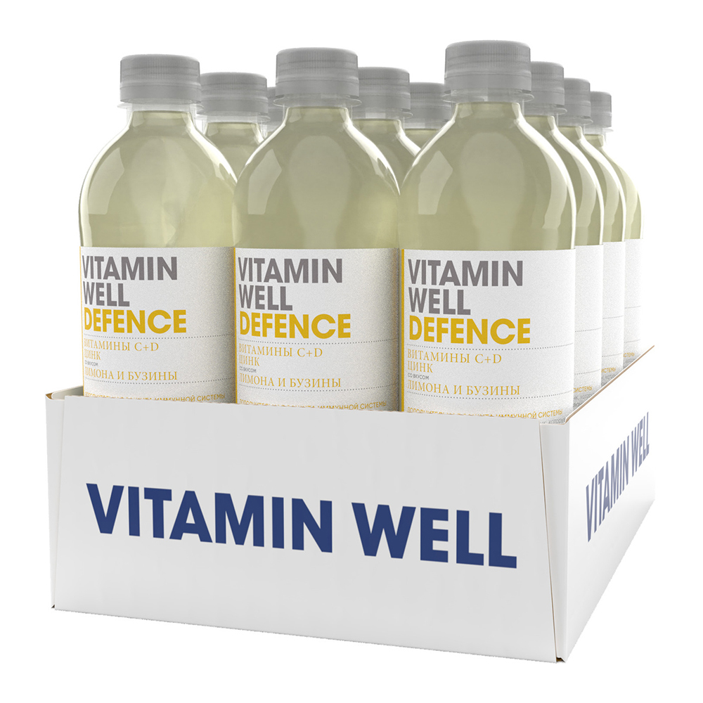 

Напиток Vitamin Well Defence Лимон и Бузина 12 шт по 500 мл, Defence