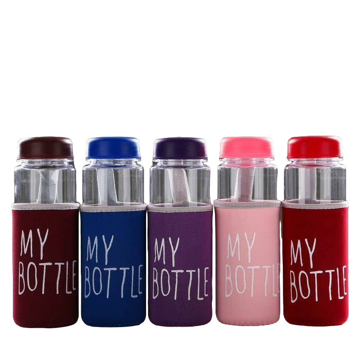 

Бутылка для воды "My bottle", 500 мл, 19.5 х 6 см, микс, Разноцветный, My bottle