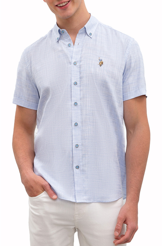 

Рубашка мужская U.S. POLO Assn. G081GL0040ERIMA голубая 46, G081GL0040ERIMA