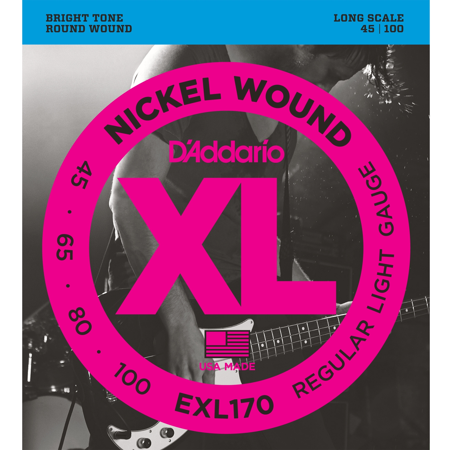 

Струны для бас-гитары DADDARIO EXL170 soft long 045-100, EXL170