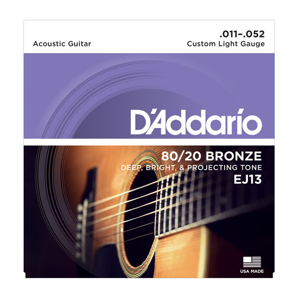 

Струны для акустической гитары DADDARIO EJ13, 80/20 CUSTOM LIGHT, EJ13