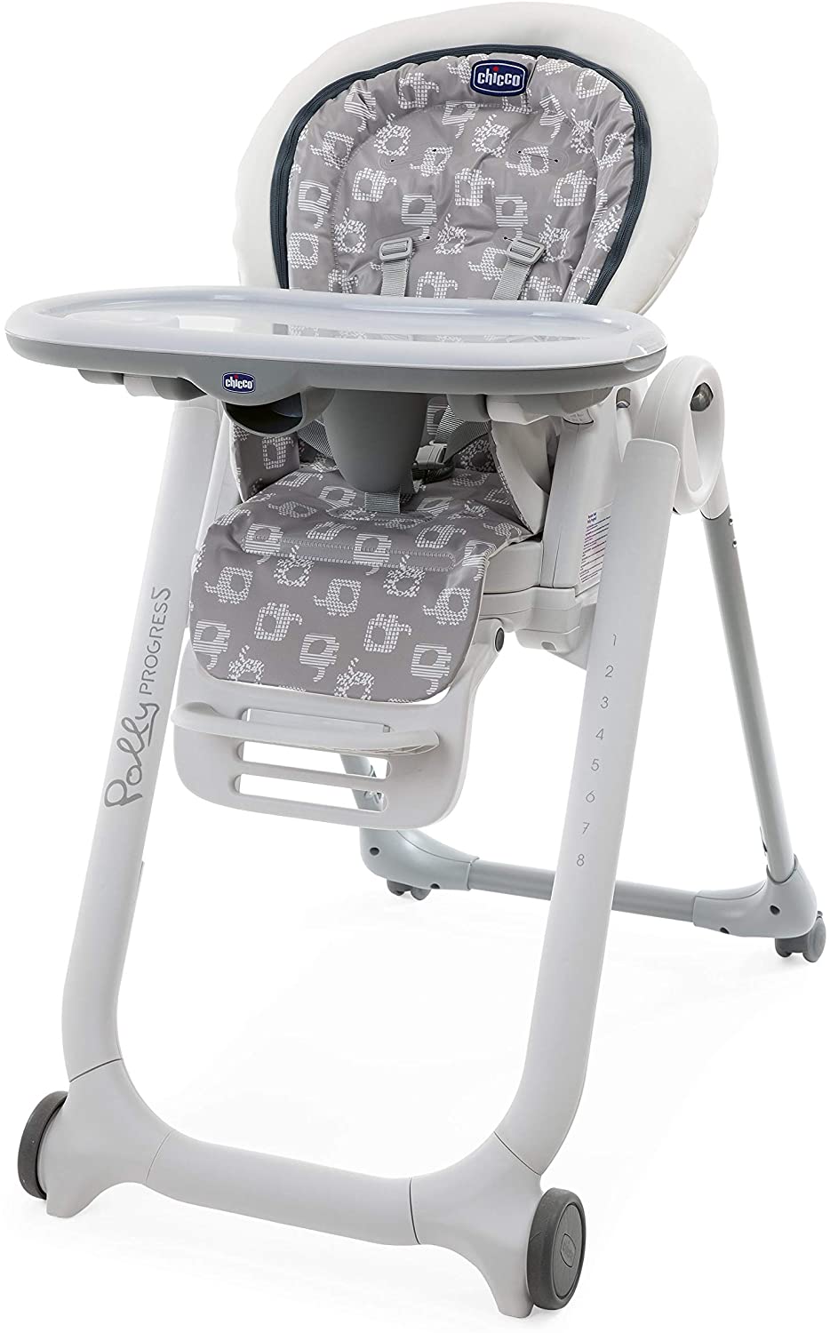 

Cтульчик для кормления Chicco Polly Progres5 Light Grey, Серый, Polly Progres5
