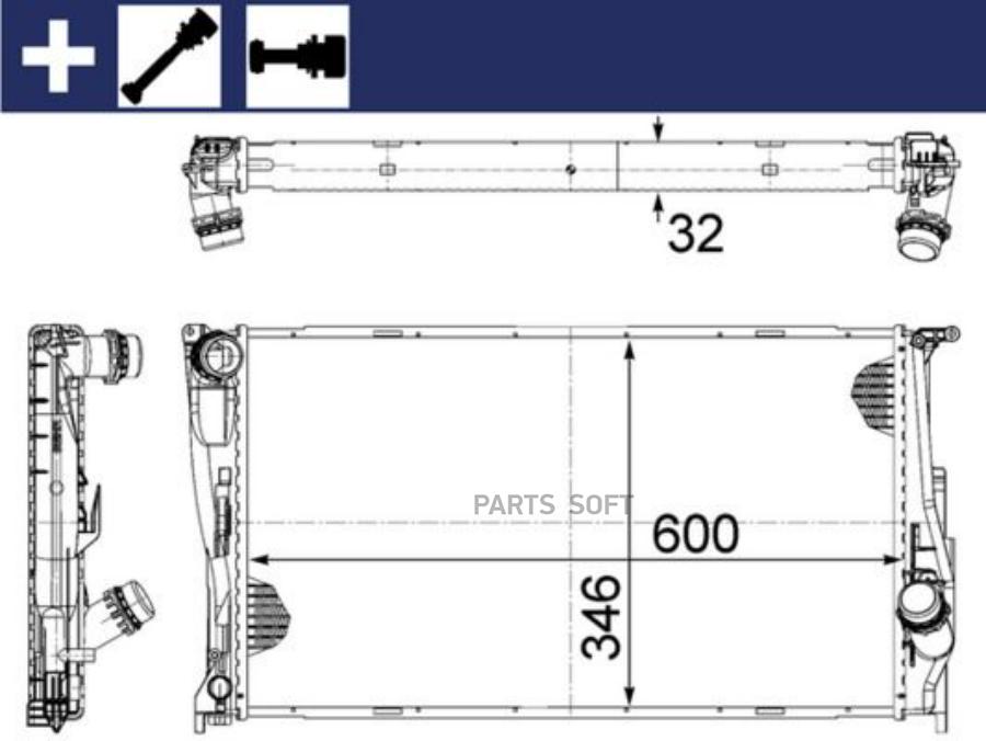 

MAHLE CR1084000S Радиатор охлаждающей жидкости