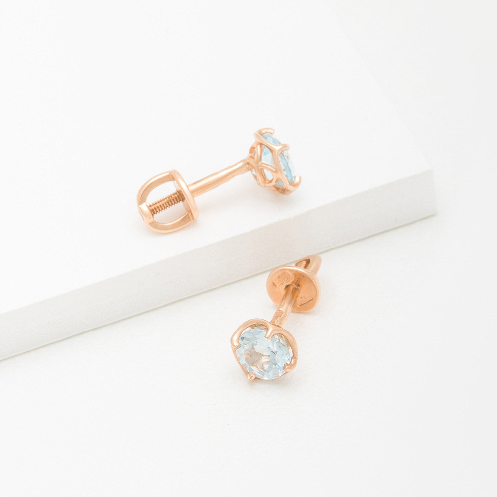 

Серьги женские из золота НАШЕ ЗОЛОТО ЮПС1041327тг, топаз, ЮПС1041327тг