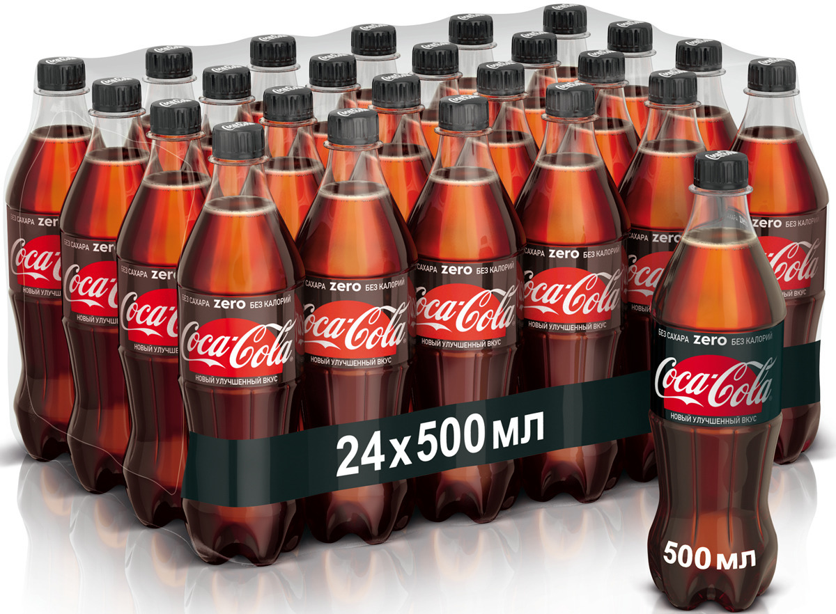 фото Газированный напиток coca-cola зеро 0.5 л,/24 шт.