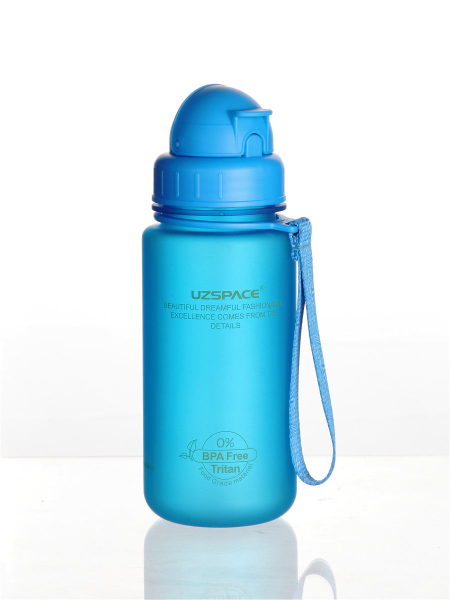фото Бутылка для воды с вакуумным клапаном (цвет: голубой ) nobrand